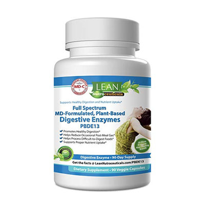 LEAN Nutraceutical Full Spectrum MD-Fomulated Plant-Based Digestive Enzyme Supplement