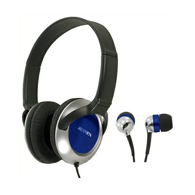 Jensen Stereo Headphone and Earbuds Combo JHP-100