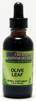 Olive Leaf No Chinese Ingredients American Supplements 2 oz Liquid