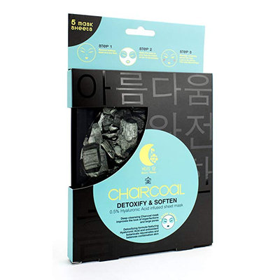 Berry Moon Charcoal Detoxify & Soften Sheet Masks