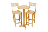 Bar Commercial Grade Bistro Set, Cedar