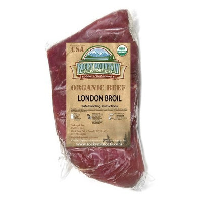 Rocky Mountain Organic Meats Organic Grass Fed Top Round London Broil Roast ONE (1 to 2 lb. Roast)