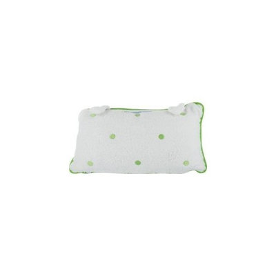 Spa Sisters Terry Bath Pillow, Dots Green