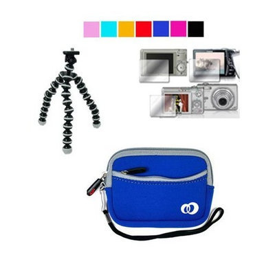 VangoddyTM Mini Glove Camera Case for Canon PowerShot A495 A490 A3100IS A480 + Screen Protector + Tripod