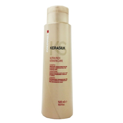 Goldwell Kerasilk Ultra Rich Care Shampoo for Extremely Dry, Damaged & Unmanageable Hair, 16.9 fl oz