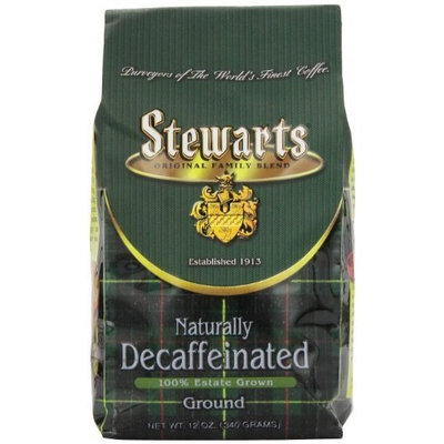 Stewarts Stewart's Coffee Ground Decaf Bagged, 12-Ounce (Pack of 3)