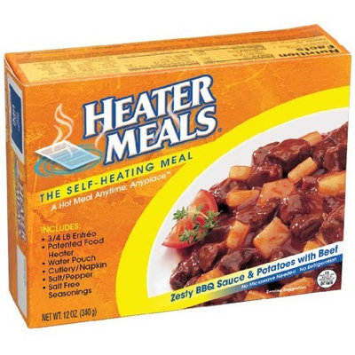 Heater Meals Zesty Beef with BBQ Sauce & Diced Potatoes, 12-Ounce Boxes (Pack of 3)