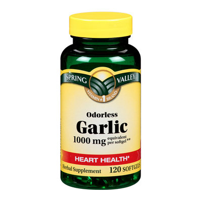 Spring Valley Odorless Garlic 1000Mg Herbal Supplement Odorless Garlic 120