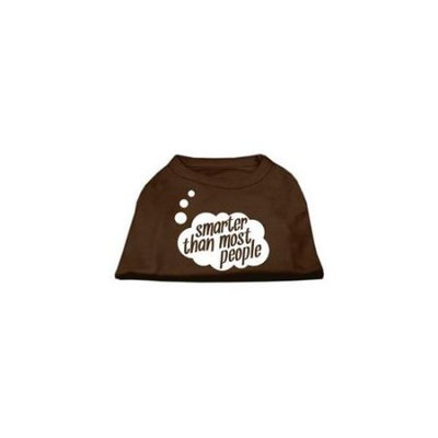 Ahi Smarter then Most People Screen Printed Dog Shirt Brown Med (12)