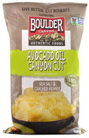 Boulder Canyon Authenticl Foods Avocado Oil Canyon Cut Kettle Cooked Potato Chips Sea Salt & Cracked Pepper 5.25 oz - Vegan