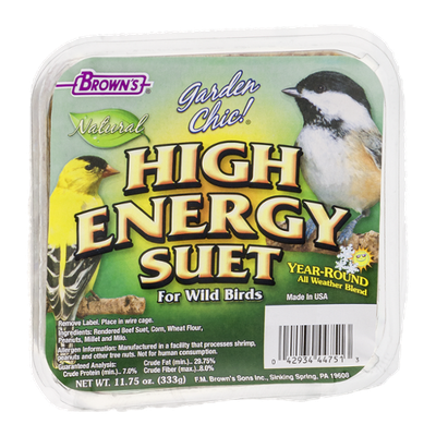 Brown's Garden Chic! High Energy Suet For Wild Birds