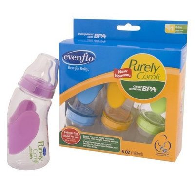 Evenflo BPA Free Purely Comfi 6 oz Bottle, 3-Pack (Discontinued by Manufacturer)