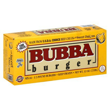 Bubba Burger Beef Chuck with Sweet Onions Burgers 6 ct