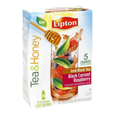 Lipton® Tea & Honey Black Currant Raspberry Iced Black Tea To-Go Packets