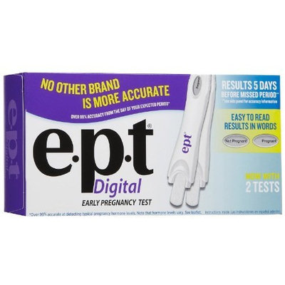 e.p.t. EPT Digital Early Pregnancy Test - Box of 2 Tests