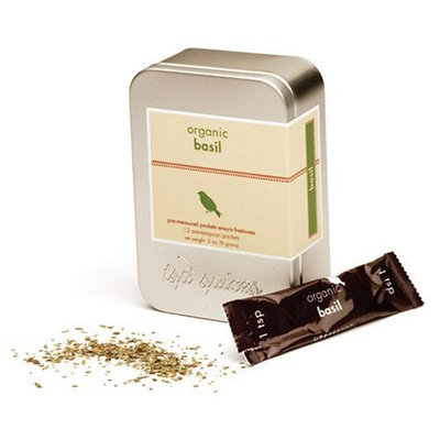 Tsp Spices Organic Basil, 12 One-teaspoon Packets, 3-Ounce Tins (Pack of 3)