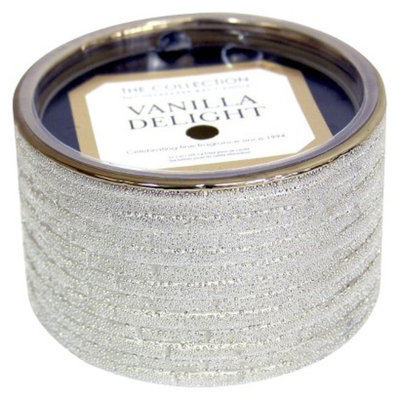 Pacific Trade THE Collection Vanilla Container Candle GLD SIL