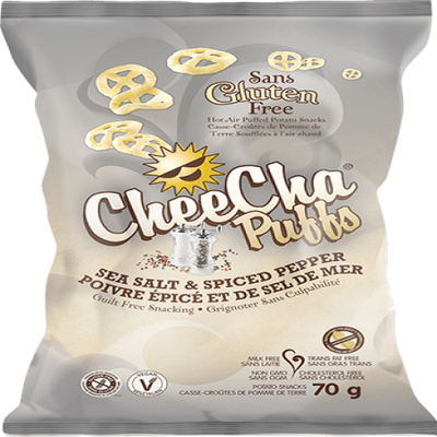 Cheecha Puffs Gluten Free Sea Salt & Spiced Pepper Che