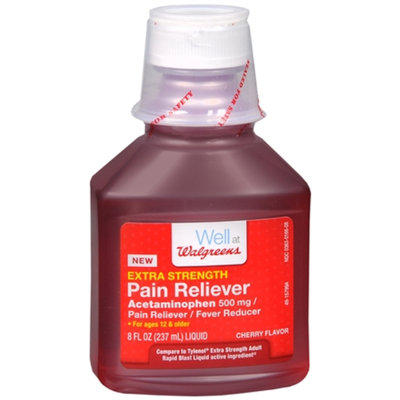 Walgreens Extra Strength Pain Reliever, Cherry, 8 oz