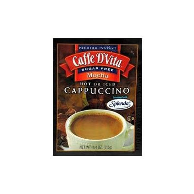 Caffe D'Vita Sugar Free Mocha Cappuccino, Envelopes, 0.25 oz, 24 pk