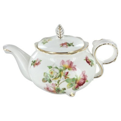 Burton And Burton Royal Rose Porcelain Teapot - 25oz