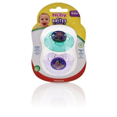 Nuby Brites Ortho Shield Pacifier, 0-6 Months (Discontinued by Manufacturer)