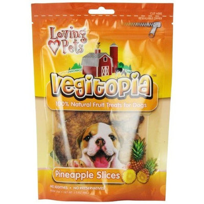 Loving Pets Vegitopia Pineapple Slices Dog Treats, 3.5-Ounces