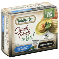 Wild Garden Mediterranean Foods Snack Pack to Go! Veggie Chips & Hummus Roasted Garlic 2.36 oz