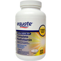 Equate Mature Multivitamin A Thru Z Adults 50+ Tablets Dietary Supplement - 220 Ct
