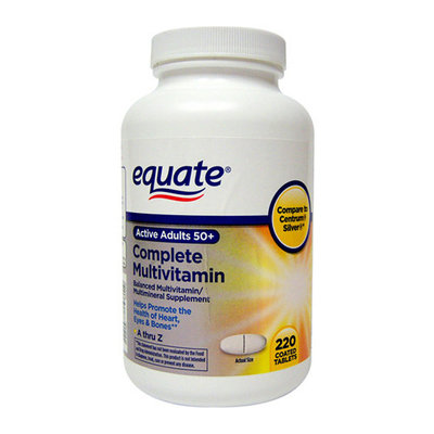 Equate Mature Multivitamin A Thru Z Adults 50+ Tablets Dietary Supplement - 220 Ct
