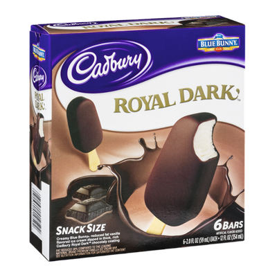 Blue Bunny Cadbury Royal Dark Ice Cream Bars