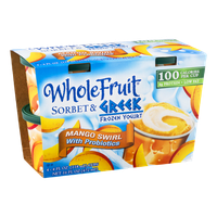 Whole Fruit Sorbet & Greek Frozen Yogurt Cups Mango Swirl - 4 CT