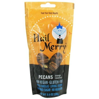 Hail Merry Snacks Pecans, Orange Rsmry, Raw, 3.5 oz (pack of 8 )