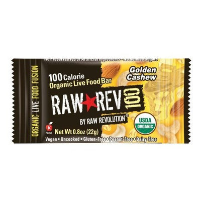 Raw Revolution Raw Rev 100, Cashew & Agave Necar 100 Calorie Organic Live Food Bar, 0.8-Ounce Bars (Pack of 26)