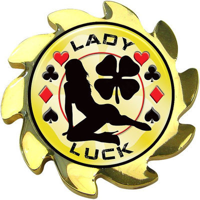 Trademark Poker Shadow SpinnersT Lady Luck Gold Spinner Card Cover