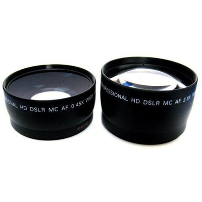 Zeikos 58mm 2.5X Telephoto & Wide Angle Lens Set