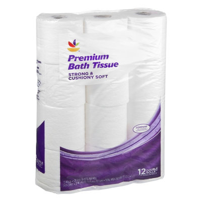 Ahold 2-Ply Double Rolls Premium Bath Tissue - 12 CT