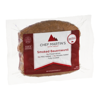 Chef Martin's Alpine Brand Smoked Bauernwurst