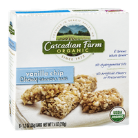 Cascadian Farm Organic Vanilla Chip Chewy Granola Bars - 6 CT
