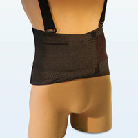 NYOrtho Ventilated Deluxe Elastic Back Belt in Reflective Black / Orange