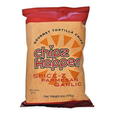 Chipz Happen Tortilla Chips, Parmesan Garlic, 6 Oz, Pack Of 12