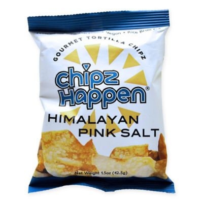 Chipz Happen Tortilla Chips, Himalayan Pink Salt, 1.5 Oz, Pack Of 24