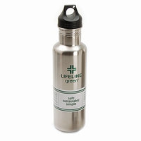 Lifeline First Aid Green Food Grade Stainless Steel Bottle 27oz
