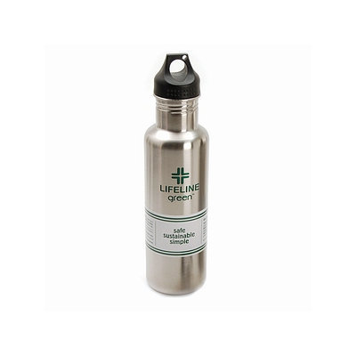 Lifeline First Aid Green Food Grade Stainless Steel Bottle 27oz