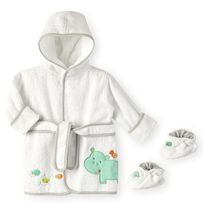 Koala Baby Bath Robe and Booties - Hippo