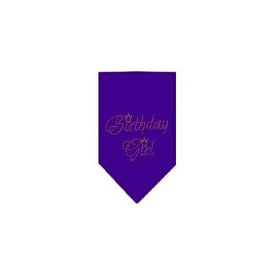 Ahi Birthday Girl Rhinestone Bandana Purple Large