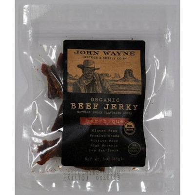 John Wayne Organic Beef Jerky Bar-B-Que, 0.19-Pounds (Pack of 4)