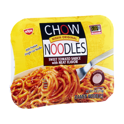 Nissin Chow Noodles Sweet Tomato Sauce with Meat Flavor Ramen Noodles