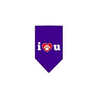 Ahi I Love U Screen Print Bandana Purple Small