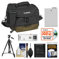 Canon 100EG Digital SLR Camera Case Gadget Bag + LP-E8 Battery + Tripod + Accessory Kit for Rebel T2i, T3i & T4i